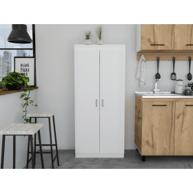 Varese Pantry Cabinet, Double Door,Five Shelves -White